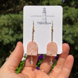 Faux Rose Quartz Collection | Dangles