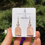 Faux Rose Quartz Collection | Dangles