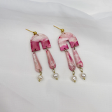 Faux Rose Quartz Collection | Dangles