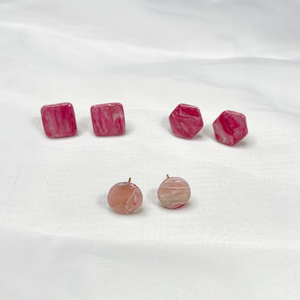 Faux Rose Quartz Collection | Studs